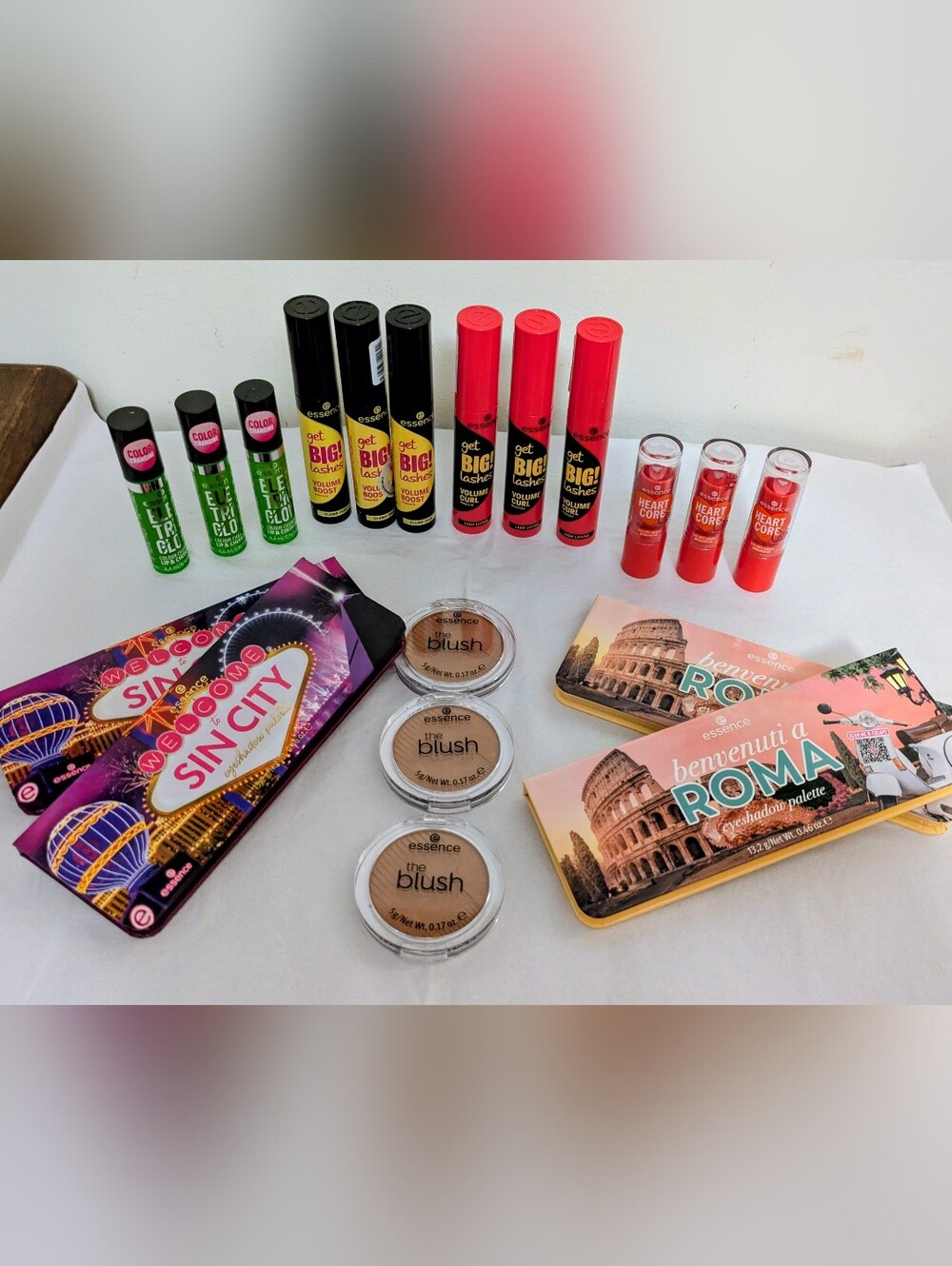 Essence Makeup Big Bundle - Red, Black, Green & Peach Shades $20